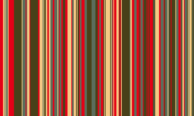 Poster - Pattern of vertical stripes, colorful thin and thick lines. Irregular stripe background, vector seamless texture. Abstract striped geometric design in bright colors.