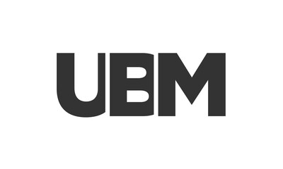 Poster - UBM logo design template with strong and modern bold text. Initial based vector logotype featuring simple and minimal typography. Trendy company identity.