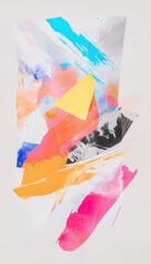 Poster - Minimalist Collage Artwork Featuring Bold Colors and Geometric Shapes for Modern Spaces