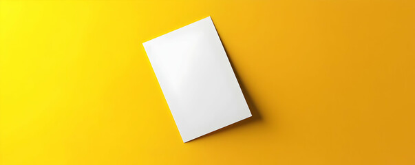 Flyer Mockup Set on Rich Yellow Background Canvas