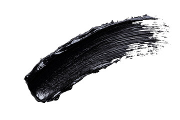 Black brush stroke on white background; designed for clipart or graphic purpose; PNG; transparent.