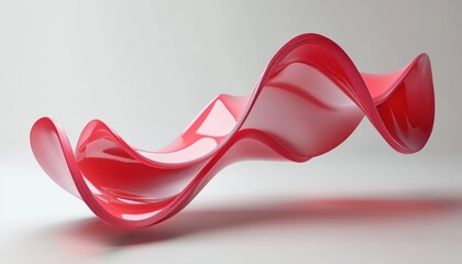 Poster - Computer-Generated Abstract 3d Rendering Of A Flowing Curve In The Shape Of The Letter S, Showcasing Digital Art Techniques.