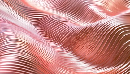 Poster - Luxurious Modern Template With Abstract Rose Gold Metallic Wave Stripes Element For Poster, Flyer, Card, Brochure, Presentation, And Website Design.