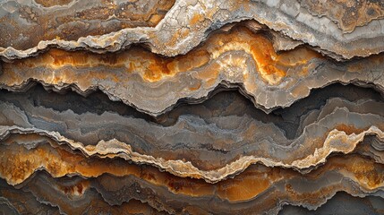 Aufkleber - Waves of warm mocha hues flow through the abstract landscape, revealing intricate textures and layers that evoke a sense of depth and tranquility. Nature's beauty unfolds in a mesmerizing pattern