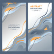 © 1unicversal1  - Abstract background template with mixed colors gray, orange and blue. Editable colors-Vector.