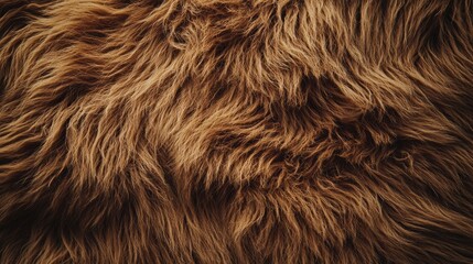Poster - A close-up view reveals the intricate and inviting textures of mocha-colored fur, emphasizing richness and warmth in modern design elements