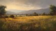 © Ardhana - Golden Meadow Sunset Landscape With Rolling Hills