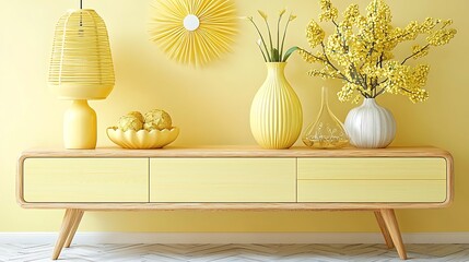 Wall Mural - Modern yellow decor