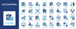 © Jan - Accounting flat icons collection. Accounting of business affairs and work. Invoice, tax, accountant, financial statement, tax calculator.