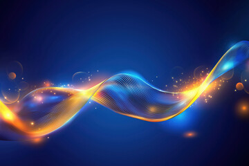 Poster - Colorful swirls of light create a mesmerizing visual display in dark background