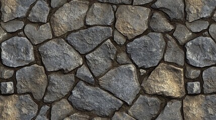 Poster - Granite cobblestone pavement texture suitable for architectural and design backgrounds or landscaping projects.