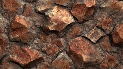 Poster - Detailed closeup of a seamless rocky texture background showcasing various shades and irregular shapes of natural stones.