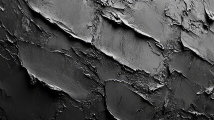 Poster - Textured dark gray wall surface with uneven layers and highlights for abstract backgrounds and design elements