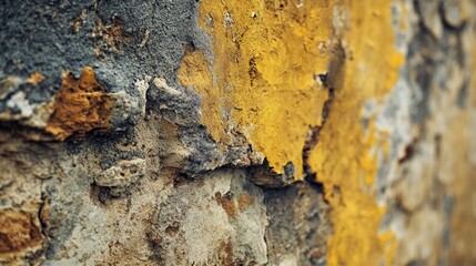 Poster - Natural stone texture on a vintage wall showcasing rustic colors and weathered patterns ideal for architectural or design projects.