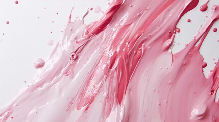Poster - Dynamic pink paint splash background on white for creative design and art projects