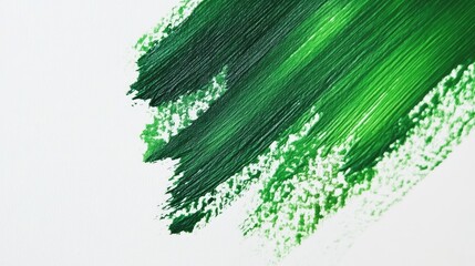 Poster - Text advertising created with green oil pastel strokes on clean white paper for artistic promotional designs.