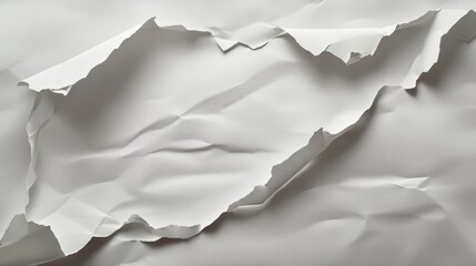 Aufkleber - Crumpled white paper background with torn edges ideal for sale advertisement or promotional content design