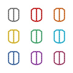 Poster - shield icon symbolizing protection icon isolated on white background. set icons colorful