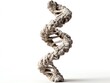 © jitthanant - DNA helix carved from rock, life and endurance concept, hyperrealistic, isolated on white background
