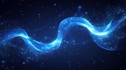 Wall Mural - Swirling Cosmic Light in Starry Space