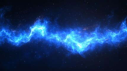 Wall Mural - Blue Cosmic Energy Wave