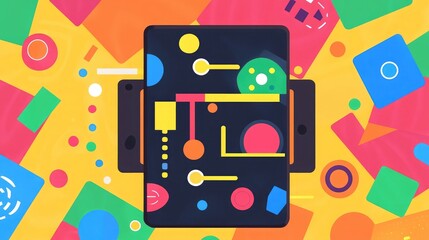 Poster - A colorful coding tutorial on a mobile app with engaging step-by-step tasks