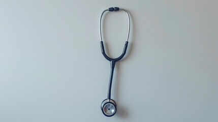 A photo of a stethoscope on a white background