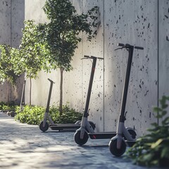 Poster - Promoting sustainable urban mobility through electric scooter networks in a minimalist city environment for enhanced urban living