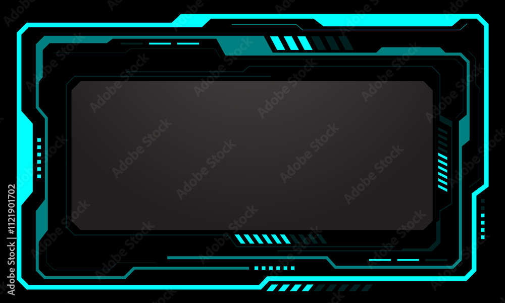 HUD frames blue grey user interface elements design modern technology ...