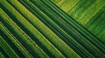 Poster - monitoring precision farming with smart agriculture drones aerial view over fields for enhanced crop