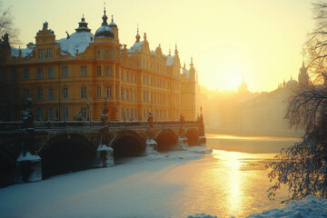 Wall Mural - Prague In Winter