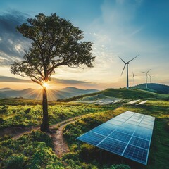 Poster - Integrating solar and wind technologies for a sustainable renewable energy ecosystem in modern landscapes