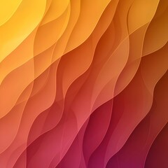 Poster - A vibrant abstract background featuring smooth, flowing waves in warm shades of yellow, orange, and red, creating a dynamic and energetic visual effect.