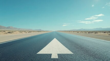 Wall Mural - Desert highway vanishing point.