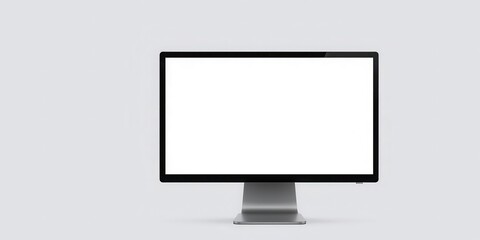 Poster - Modern computer screen with blank display, suitable for incorporating custom graphics or text, graphic, electronic