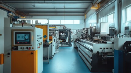 Poster - A small factory using customized machinery to meet niche market demands.