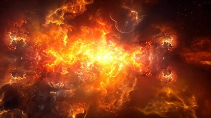 Aufkleber - visual explosion of fire and energy in vibrant colors during a stunning display of light at night. g