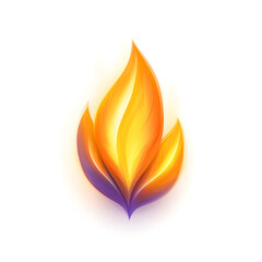 Aufkleber - Bright and dynamic flame illustration featuring vibrant colors in an abstract design