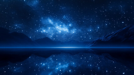 Wall Mural - a view of the milky way galaxy and starfield against a night sky background.