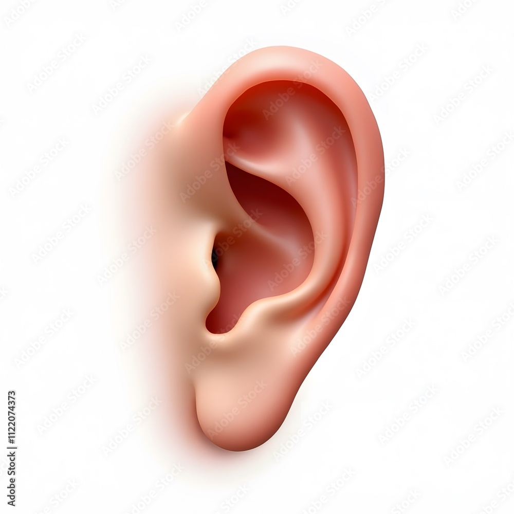 Human Ear - Anatomy on white background Stock Photo | Adobe Stock