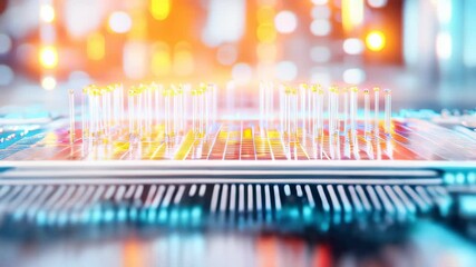 Poster - Exploring the Vibrant World of Microchips and Electronic Circuits in Action