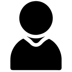 Poster - User profile icon for apps and websites design, minimalistic style, black and white colors