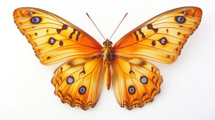 Wall Mural - Vibrant and Stunning Orange Butterfly featuring Unique and Intricate Patterns to Admire