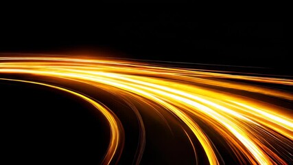 Poster - Illuminated Curves of Vibrant Energy Swirling Through the Darkness