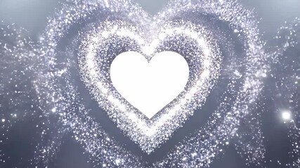 Poster - Sparkling heart glimmers amidst a magical backdrop of shimmering lights in an enchanting celebration of love. Generative AI