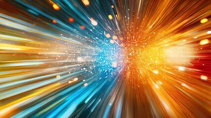 Poster - Colorful Burst of Lights Creating a Mesmerizing Energy Display at an Art Installation