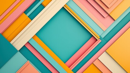 Poster - A vibrant collection of layered paper in various colors, showcasing a creative design perfect for backgrounds, arts, and crafts projects.