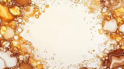 Poster - Abstract background featuring warm mocha mousse earthy tones colors and bubbly textures ideal for creative projects, presentations, or as a unique visual element.