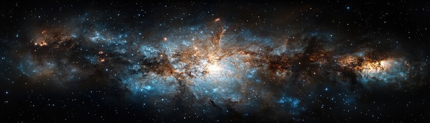 Wall Mural - cosmic explosion of stars deep space astronomy image stellar environment wide-angle view galactic fo