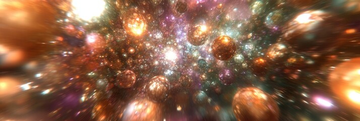Poster - Vibrant Thoughts Intertwine in a Kaleidoscopic Mindscape Bursting With Color and Energy